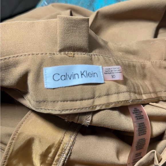 Calvin Klein Tan Trouser Pants Size 10 Neutral - Picture 5 of 9
